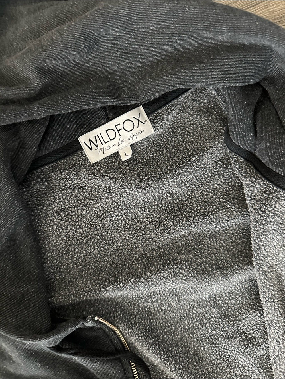 Wildfox Rare Lucky Charms Charcoal Gray Regan Zip Up Hoodie - Picture 5 of 5